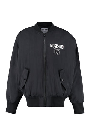 Moschino Smiley padded bomber jacket-0